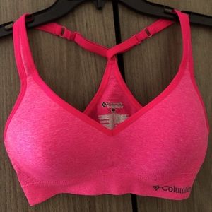 Columbia hot pink sports bra
